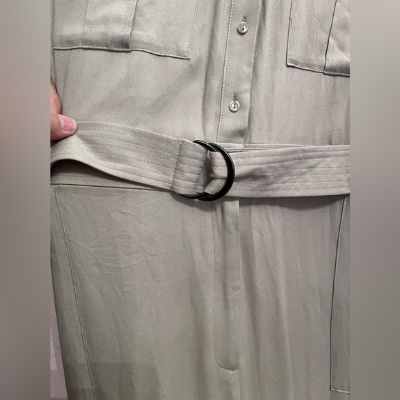 XXL Simply Vera Vera Wang khaki sleeveless wide leg utility jumpsuit. NWOT - Picture 2 of 9